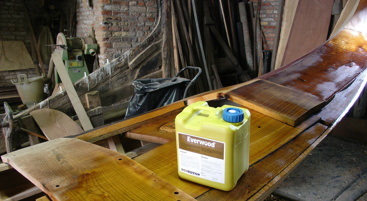 Ecobeton Everwood na gondoli w Wenecji
